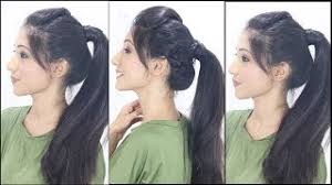 You can also have your hair cut short and tied at the base with a band or a hair tie at the top to form a ponytail. 3 Simple Cute Ponytail Hairstyles For Indian School College Girls Youtube