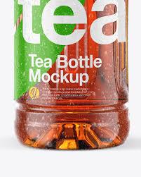 Download Tea Bottle With Condensation In Shrink Sleeve Mockup In Bottle Mockups On Yellow Images Object Mockups PSD Mockup Templates