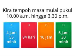 Skala waktu geologi digunakan oleh para ahli geologi dan ilmuwan untuk menjelaskan waktu dan hubungan antar peristiwa yang terjadi sepanjang sejarah bumi.tabel periode geologi yang ditampilkan di halaman ini disesuaikan dengan waktu dan tatanama yang diusulkan oleh international commission on stratigraphy dan menggunakan standar kode warna dari united states geological survey. Matematik Tempoh Masa Tahun 6 Quiz Sumber Pengajaran