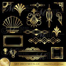 Black And Gold Art Deco Border Art Deco Clip Art Gold Art Deco Accents Design Etsy Art Deco Borders Art Deco Pattern Gold Art Deco