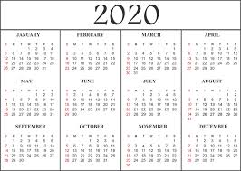 12 Month 2020 Calendar Template Calendar Printables Printable Calendar Pdf Monthly Calendar Template