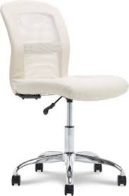 Serta Essentials Ergonomic Armless Low Back Computer Swivel Task Chair Faux Leather And Mesh Cre Office Chair Upholstered Office Chair Office Chairs For Sale