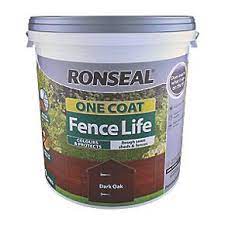 Ronseal One Coat Fence Life Dark Oak 9ltr Fence Paint Garden Fence Paint Cedar Wood Fence