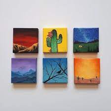 30 Diy Easy Canvas Painting Ideas For Beginners Mini Canvas Art Small Canvas Art Diy Canvas Art Painting