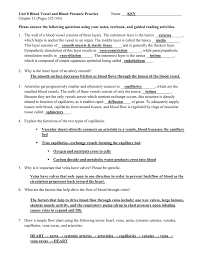 unit 8 blood vessel and blood pressure practice key