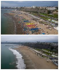 Las regiones que se encuentran en cuarentena son: Galeria De Fotografias Comparativas De Las Playas De Lima Antes Y Durante La Cuarentena 3