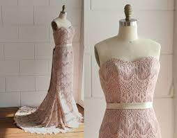 Vintage Dusty Pink Blush Pink Eyelet Lace Wedding Dress Bridesmaid Dress Prom Dress Wit Budget Wedding Dress Bridesmaid Dresses Prom Wedding Bridesmaid Dresses