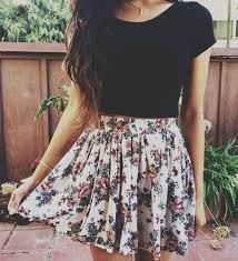 Dress Flowers Short Dress Skirt Blouse Floral Tumblr Cute Summer Outfits Fashion Simple Outfits