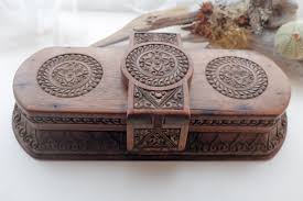 Antique Wooden Box Colonial Art Deco Carved Teakwood Box Etsy Antique Wooden Boxes Colonial Art Art Deco