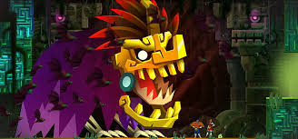 Guacamelee 2,serinin ikinci oyunu 4 kişilikte oynanan en iyi oyunlar arasında diyebiliriz el çizimi ile yapılmış yeni karakterler ile maceranın içinde olacaksınız cehennemin. Hd Wallpaper Guacamelee 2 Screenshot Paris Game Week 4k Wallpaper Flare