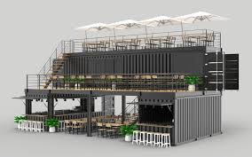 3d Model Shipping Container Cafe Restaurant Turbosquid 1586357 In 2020 Container Cafe Shipping Container Cafe Container Restaurant