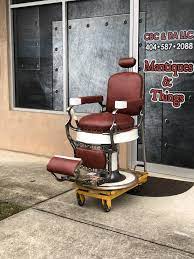 partially restored koken barber chair by custom barber chairs atlanta barber chair barber restoration