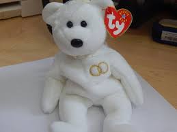 Ty Beanie Baby Mrs the Bear, Ty Beanie White Bear, Mrs White Bear, Retired White  Bear, Rare Mrs Bear