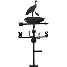 Girouette De Jardin Girouette Fer Forge Cigogne