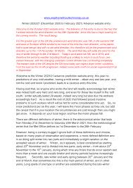 Https Www Weatherwithouttechnology Co Uk Download Advance Prediction Winter December 2020 To February 2021 Pdf
