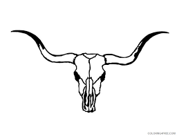 Download and use it for your personal or . Bull Skull Coloring Pages Skull Drawings Bull Skull Drawing Printable Coloring4free Coloring4free Com