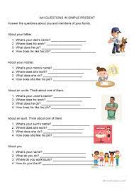 Wh Questions In Simple Present Related To Jobs English Esl Worksheets For Distance Learning And Physical Classrooms