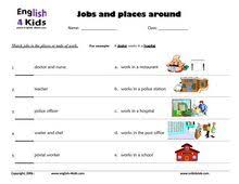 Esl Kids Worksheets Jobs Occupations Actions Places Worksheets Worksheets For Kids Worksheets My Community