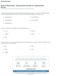 Something always grows in relation to its current value, such as always doubling. Exponential Growth Decay Application Worksheet Printable Worksheets And Activities For Teachers Parents Tutors And Homeschool Families