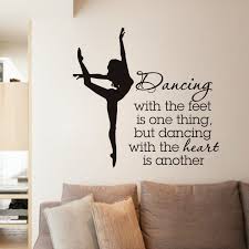 Elegant Ballet Dancer Wall Stickers For Dancer School Girls Bedroom Decor Quotes Dancing Wall Decal Living Room Dance Room Decor Ballet Room Decor Dance Rooms