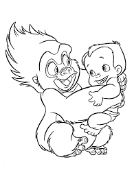 Baby Tarzan Coloring Pages Images Pictures Becuo Disney Coloring Pages Love Coloring Pages Animal Coloring Pages