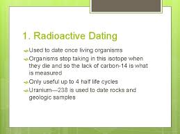 It is based on a comparison between the observed abundance of a naturally occurring radioactive isotope and its decay products, using known decay rates. Uses For Radioactive Isotopes 1 Radioactive Dating Used