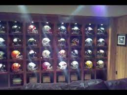 Amazing Nfl Football Helmet Display Collection With Autographs Helmet Display Helmet Display Ideas Football Helmet Display
