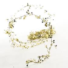 This silver wired star tinsel garland will bring shiny, starry glamor to crafts, decorations, and more! 9 Gold Wired Star Tinsel Garland Christmas Garlands Christmas And Winter Holiday Crafts Factory Direct Craft