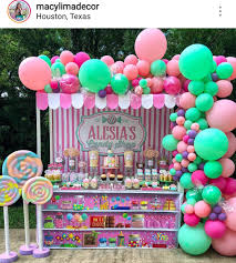 Candy Shop Theme Birthday Dessert Table And Decor Candy Theme Birthday Party Candy Land Birthday Party Candy Themed Party