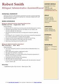 Hr administrative assistant resume examples & samples. Billingual Hr Assistant