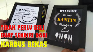 Ketika memilih hiasan, pastikan untuk menentukan konsep yang ingin anda angkat terlebih dahulu. Mudah Cara Membuat Hiasan Dinding Cafe Dari Kardus Bekas Youtube