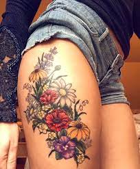 I Love It Flowertattoos Flower Thigh Tattoos Floral Hip Tattoo Hip Tattoos Women