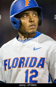 Florida Gators shortstop Richie Martin (12) during the NCAA College  baseball World Series against the Virginia Cavaliers