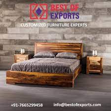 Solid Wooden Sheesham Rosewood Double Bed Solid Wooden Sheesham Rosewood Bed Furniture India Jodhpur Bed Design Wooden Bed Design Bedroom Furniture