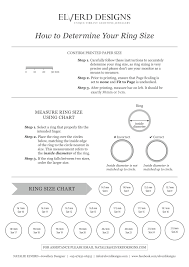 ring size chart elverd designs