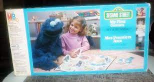 Vintage 1986 Sesame Street Off And Running Cookie Monster Board Game Milton Bradley My First Games Series Complete Monster Board First Game Board Games