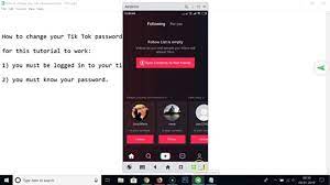 How To Change Your Tik Tok Account Password When You Know It Video Dailymotion