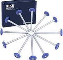 XiKe 12 Pack Blue 2" Nylon Garage Door Roller 4" Stem, Quiet/Durable And  High Load, Use 6200-2RS Double Seals Precision Bearings