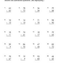 The answer to each problem reveals one letter in the solution. Worksheets For Two Digit Subtraction Without Regrouping