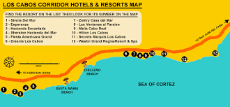 Map Of Hotels In Cabo San Lucas Los Cabos Tourist Corridor Hotels And Resorts - Finding The Best Resort For  Your Cabo Vacation