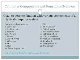 This means it can execute a programmed list of instructions and respond to new instructions that it is given. Computer Components And Functions Emerging Computer Technologies Ppt Download