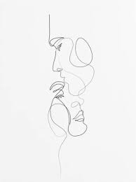 Lovers A Minimalistic Line Drawing Art Print Line Art Drawings Simple Line Drawings Art Drawings Simple