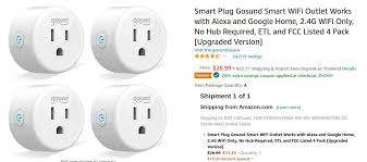 Wifi plug smartplug timing socket wireless voice intelligent control rc car a2c4. Pack Of 4 Esp8266 Smart Plugs Sold For 13 49 Promo Cnx Software