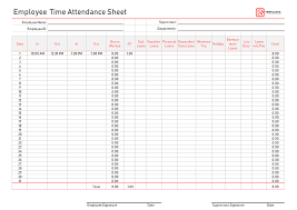 Attendance Sheet Template Free Printable Daily Monthly
