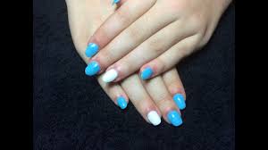 We have been there — but it pays to remove that manicure correctly instead of, say, prying them from your natural. Blue And White Acrylic Nails On My Teenager Youtube