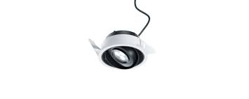 White integrated led recessed ceiling light fixture adjustable gimbal trim 90 cri, 2700k warm white (448) Recessed Spotlights Gimbal Erco