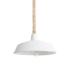 Amazon Com White Industrial Metal Lampshade Pendant Lighting Rope Farmhouse Kitchen Island Bar Drop Light Hanging Pendent Lighting Bronze Edison Bulb Chandelier Handmade