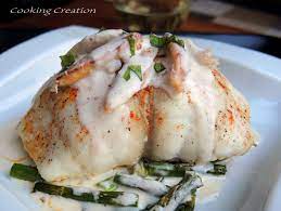 Cooking Creation Baked Crab Stuffed Flounder Champagne Cream Sauce Flounder Recipes Fish Recipes Crab Recipes