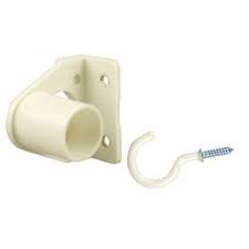 Polish, more luster, beautiful and stylish 2. Taskmaster Curtain Rod Holder Muslin Bracket With Hook Ivory Mitre 10