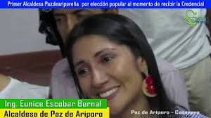 Ingeniera EUNICE ESCOBAR BERNAL, recibe CREDENCIAL DE ALCALDESA de Paz de  Ariporo